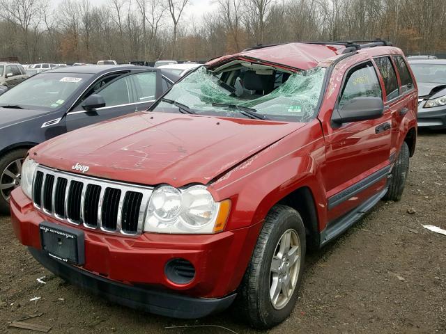 1J4GR48K15C618820 - 2005 JEEP GRAND CHER RED photo 2