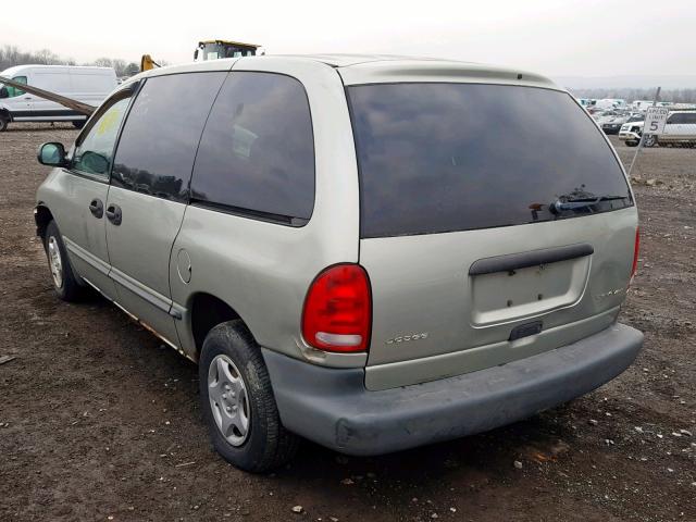 2B4GP25R0YR692711 - 2000 DODGE CARAVAN GREEN photo 3