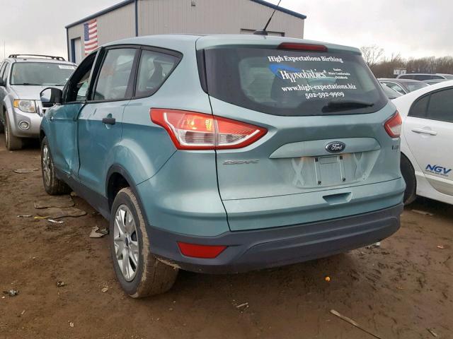 1FMCU0F77DUA33500 - 2013 FORD ESCAPE S TEAL photo 3