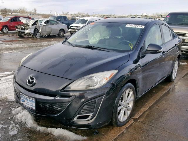 JM1BL1S5XA1100536 - 2010 MAZDA 3 S BLACK photo 2