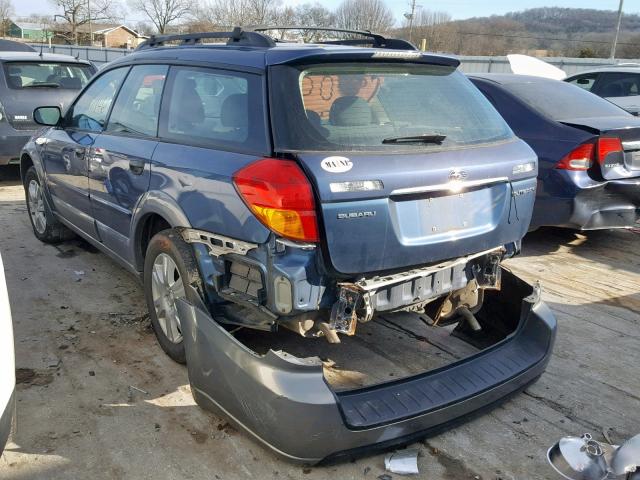 4S4BP61CX57309291 - 2005 SUBARU LEGACY OUT BLUE photo 3