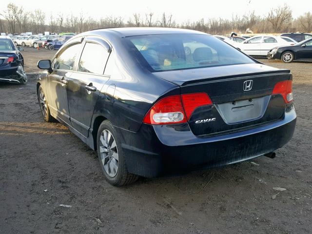 2HGFA16969H506736 - 2009 HONDA CIVIC EXL BLACK photo 3