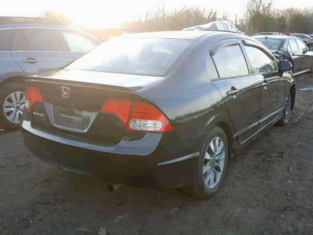 2HGFA16969H506736 - 2009 HONDA CIVIC EXL BLACK photo 4