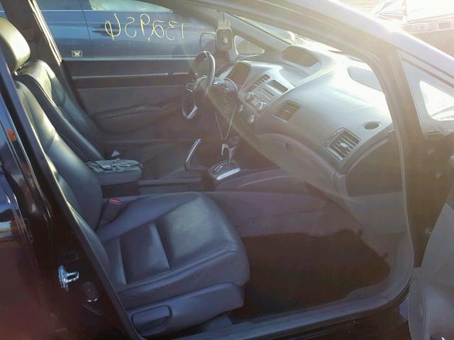 2HGFA16969H506736 - 2009 HONDA CIVIC EXL BLACK photo 5