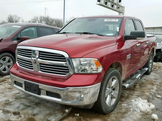 1C6RR7LG1FS741132 - 2015 RAM 1500 SLT MAROON photo 2