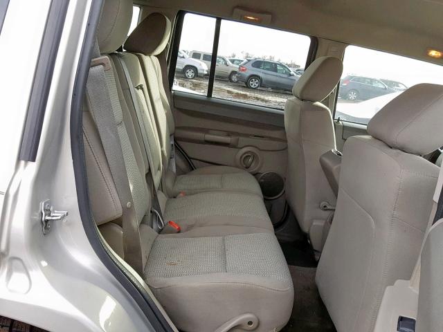 1J8HG48K08C202870 - 2008 JEEP COMMANDER SILVER photo 6