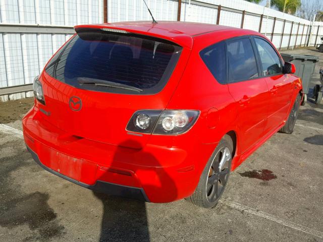 JM1BK143X71646342 - 2007 MAZDA 3 HATCHBAC RED photo 4