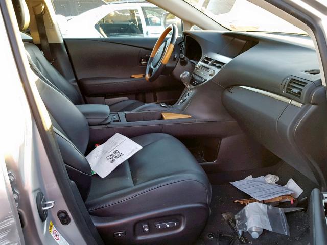 2T2BC1BA1FC006816 - 2015 LEXUS RX 450H SILVER photo 5