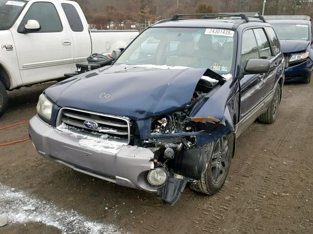 JF1SG67695H713009 - 2005 SUBARU FORESTER 2 BLUE photo 2