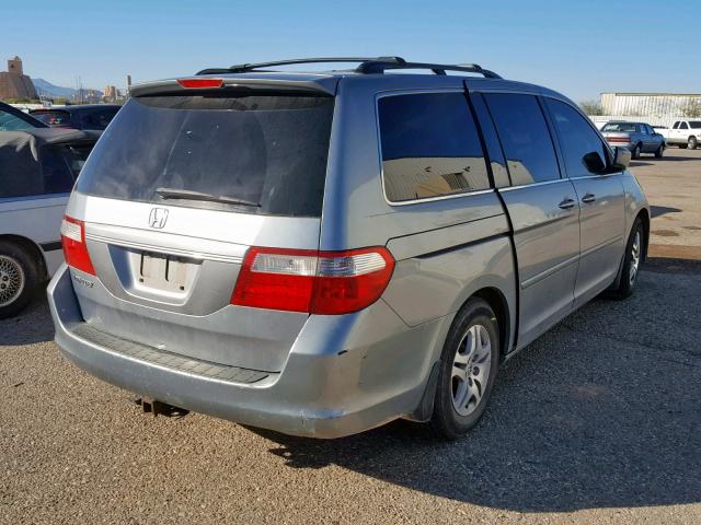 5FNRL38786B023943 - 2006 HONDA ODYSSEY EX SILVER photo 4