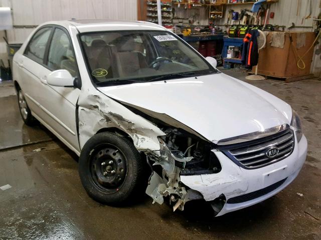 KNAFE221995612773 - 2009 KIA SPECTRA EX WHITE photo 1