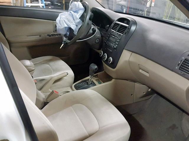 KNAFE221995612773 - 2009 KIA SPECTRA EX WHITE photo 5