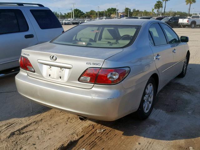 JTHBA30G940008722 - 2004 LEXUS ES 330 SILVER photo 4