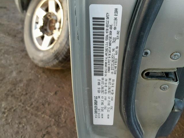 3D7UT2CL2AG125711 - 2010 DODGE RAM 2500 SILVER photo 10