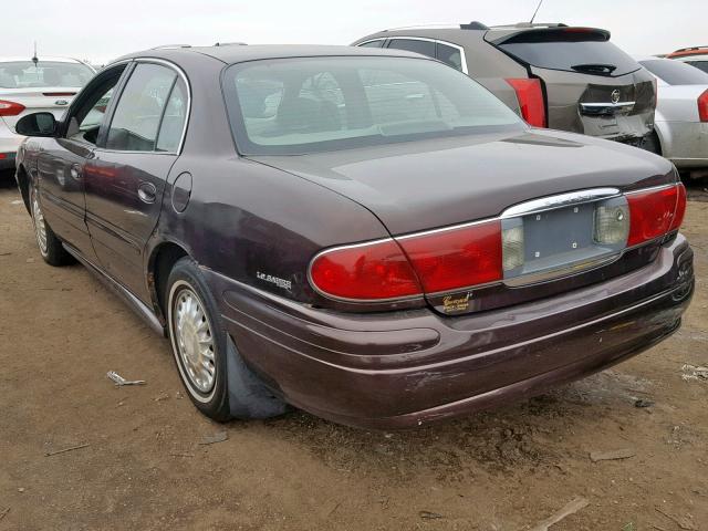 1G4HP54K41U161576 - 2001 BUICK LESABRE CU MAROON photo 3