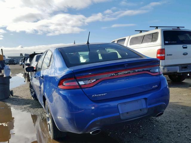 1C3CDFBB0ED685382 - 2014 DODGE DART SXT BLUE photo 3