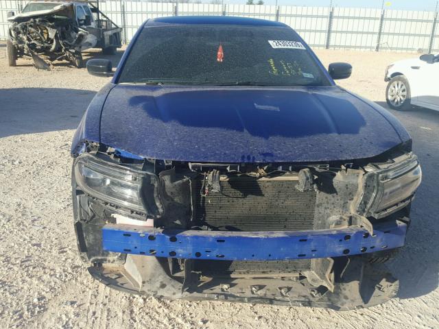 2C3CDXBG7JH336525 - 2018 DODGE CHARGER SX BLUE photo 9