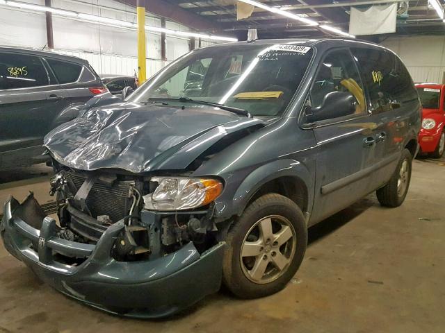 1D4GP45R37B137007 - 2007 DODGE CARAVAN SX GREEN photo 2