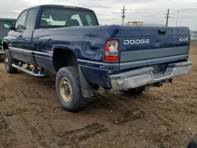 1B7KF23W71J271541 - 2001 DODGE RAM 2500 BLUE photo 3