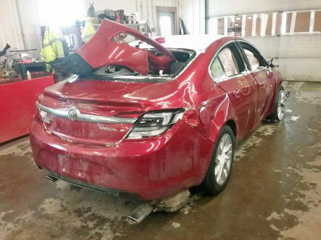 2G4GN5EX5F9118395 - 2015 BUICK REGAL PREM RED photo 4