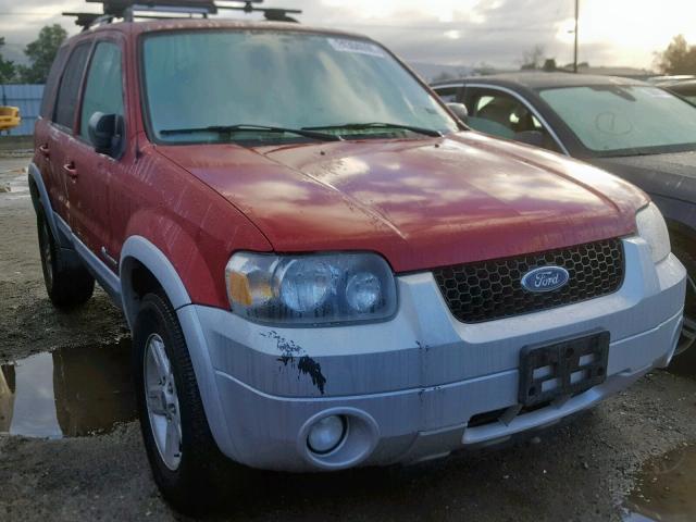 1FMCU49H77KB77043 - 2007 FORD ESCAPE HEV RED photo 1