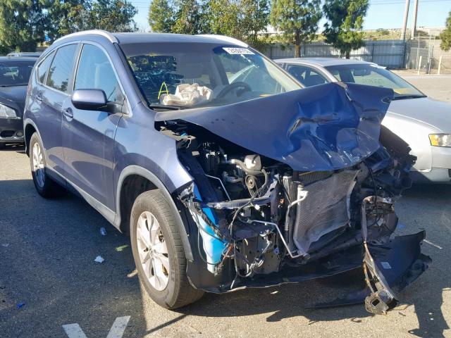 2HKRM3H77EH558114 - 2014 HONDA CR-V EXL BLUE photo 1