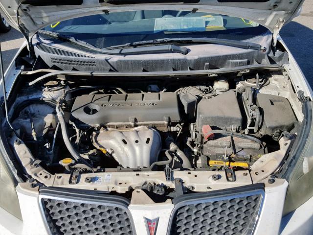 5Y2SP67089Z469553 - 2009 PONTIAC VIBE WHITE photo 7