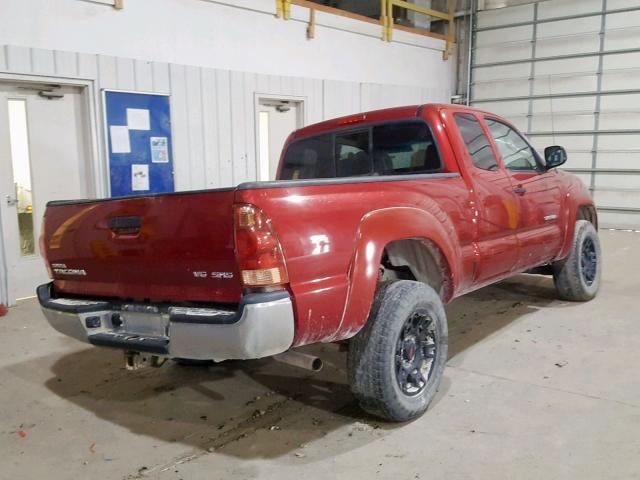 5TEUU42N46Z221535 - 2006 TOYOTA TACOMA ACC RED photo 4