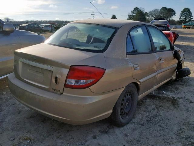 KNADC125236205180 - 2003 KIA RIO GOLD photo 4