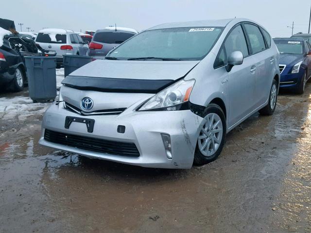 JTDZN3EU4D3209493 - 2013 TOYOTA PRIUS V SILVER photo 2