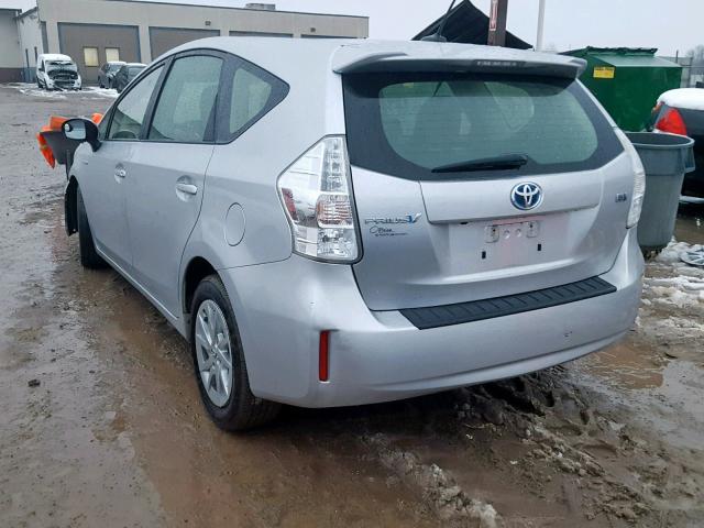 JTDZN3EU4D3209493 - 2013 TOYOTA PRIUS V SILVER photo 3