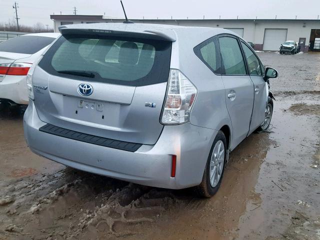 JTDZN3EU4D3209493 - 2013 TOYOTA PRIUS V SILVER photo 4