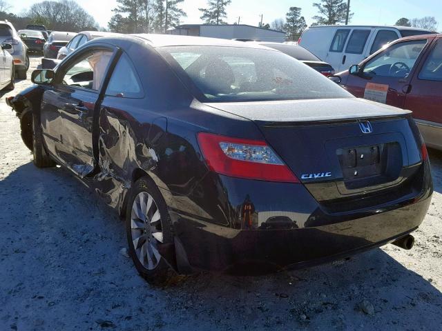 2HGFG12919H505630 - 2009 HONDA CIVIC EXL BLACK photo 3