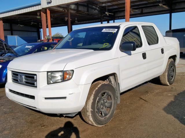 2HJYK16247H543364 - 2007 HONDA RIDGELINE WHITE photo 2