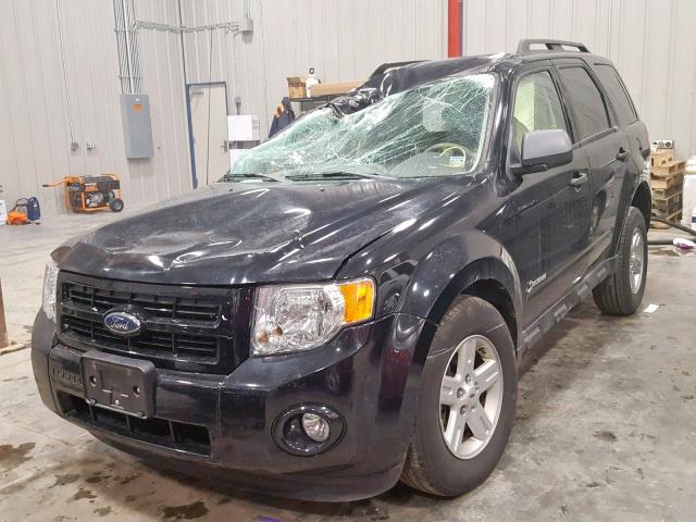 1FMCU593X9KA48954 - 2009 FORD ESCAPE HYB BLACK photo 2