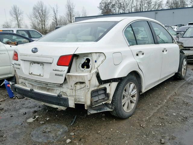 4S3BMBC67B3249759 - 2011 SUBARU LEGACY 2.5 WHITE photo 4