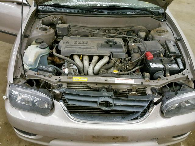 2T1BR12E61C433214 - 2001 TOYOTA COROLLA CE TAN photo 7