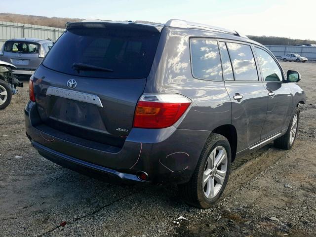 JTEDK3EH9A2155045 - 2010 TOYOTA HIGHLANDER GRAY photo 4