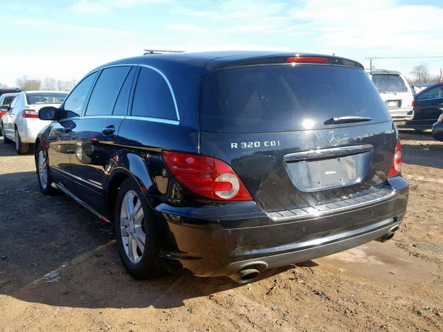 4JGCB22E88A082413 - 2008 MERCEDES-BENZ R 320 CDI BLACK photo 3