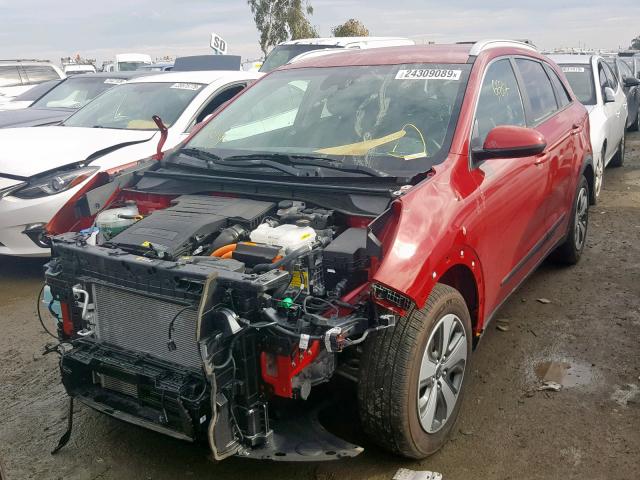 KNDCB3LC9J5127882 - 2018 KIA NIRO FE RED photo 2