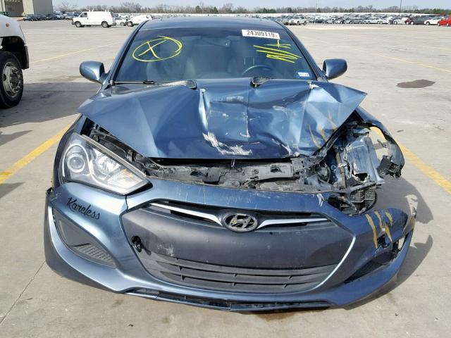 KMHHT6KDXDU094251 - 2013 HYUNDAI GENESIS CO BLUE photo 9