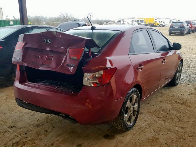 KNAFU4A25A5061870 - 2010 KIA FORTE EX RED photo 4