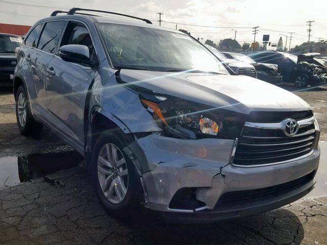 5TDZKRFH3GS185316 - 2016 TOYOTA HIGHLANDER 灰色 照片 1