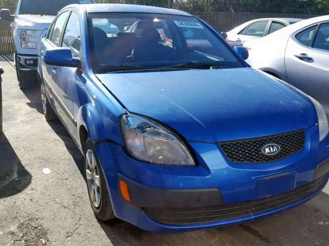 KNADE123766170021 - 2006 KIA RIO BLUE photo 1