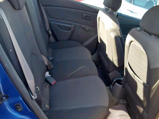 KNADE123766170021 - 2006 KIA RIO BLUE photo 6