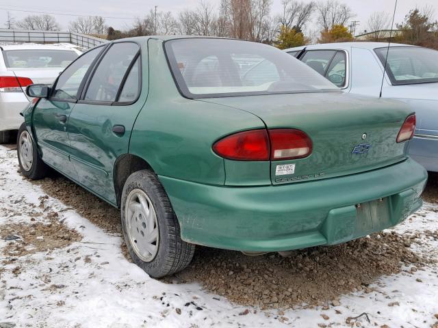 1G1JF5240X7211628 - 1999 CHEVROLET CAVALIER L GREEN photo 3