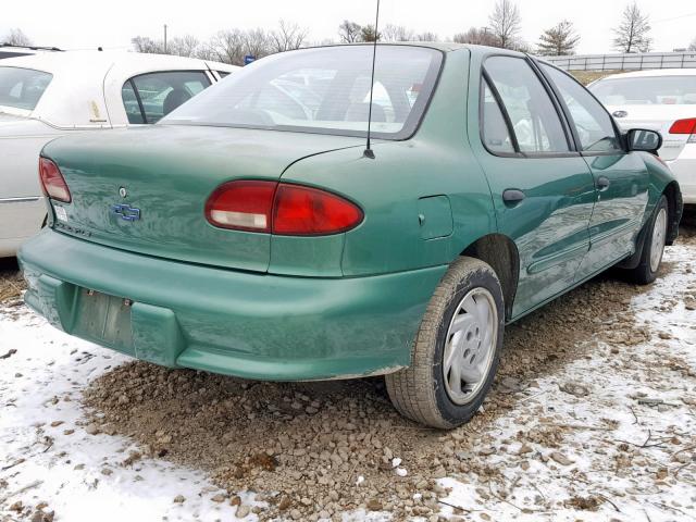 1G1JF5240X7211628 - 1999 CHEVROLET CAVALIER L GREEN photo 4