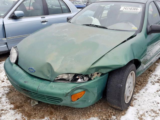 1G1JF5240X7211628 - 1999 CHEVROLET CAVALIER L GREEN photo 9