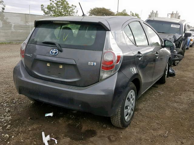 JTDKDTB39D1554594 - 2013 TOYOTA PRIUS C GRAY photo 4