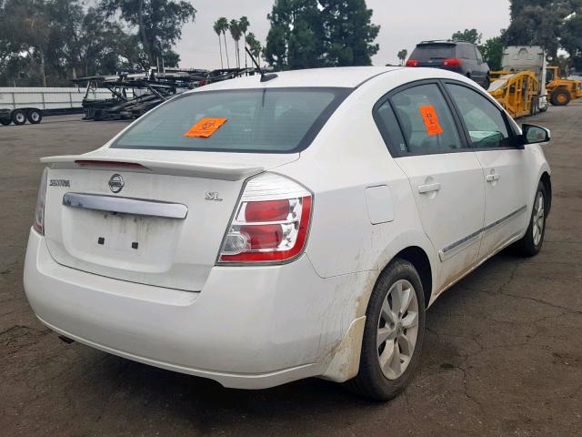 3N1AB6APXCL772366 - 2012 NISSAN SENTRA 2.0 WHITE photo 4